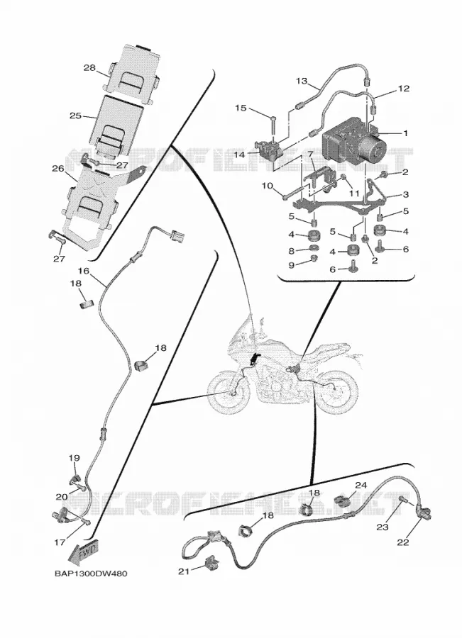 ELECTRIQUE 3 Yamaha MOTO 900 2021 TRACER  MTT890D