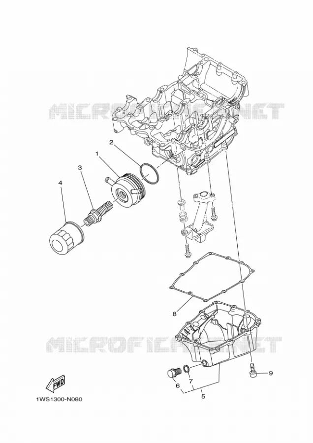 FILTRE A HUILE Yamaha MOTO 700 2021 MT  MTN690