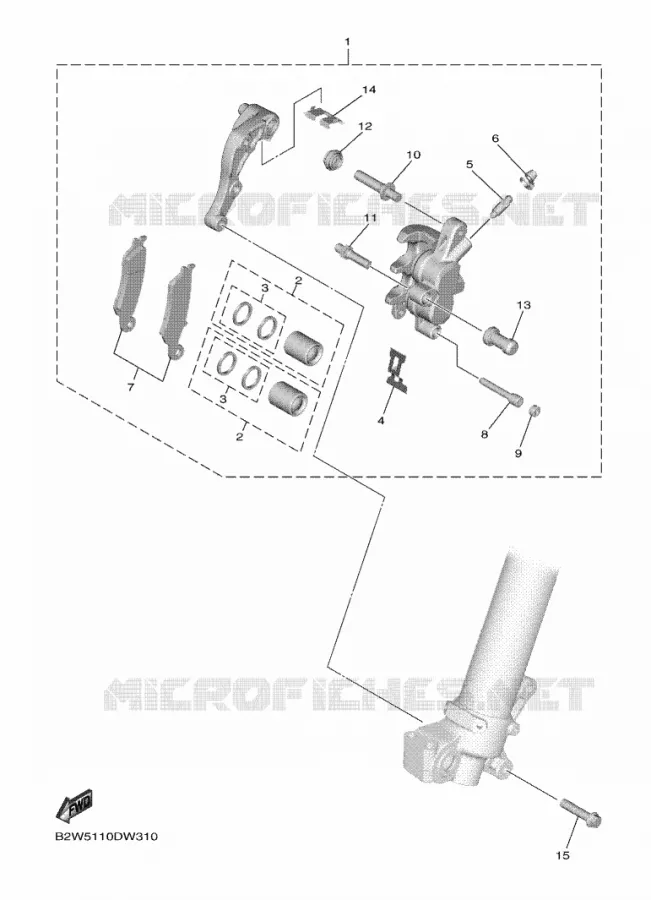 ETRIER DE FREIN AVANT Yamaha MOTO 450 2021 WRF  WR450F