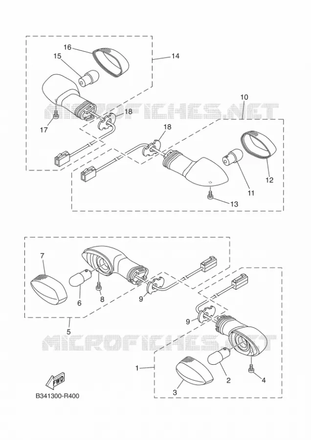 CLIGNOTANT Yamaha MOTO 700 2021 XSR  MTM690