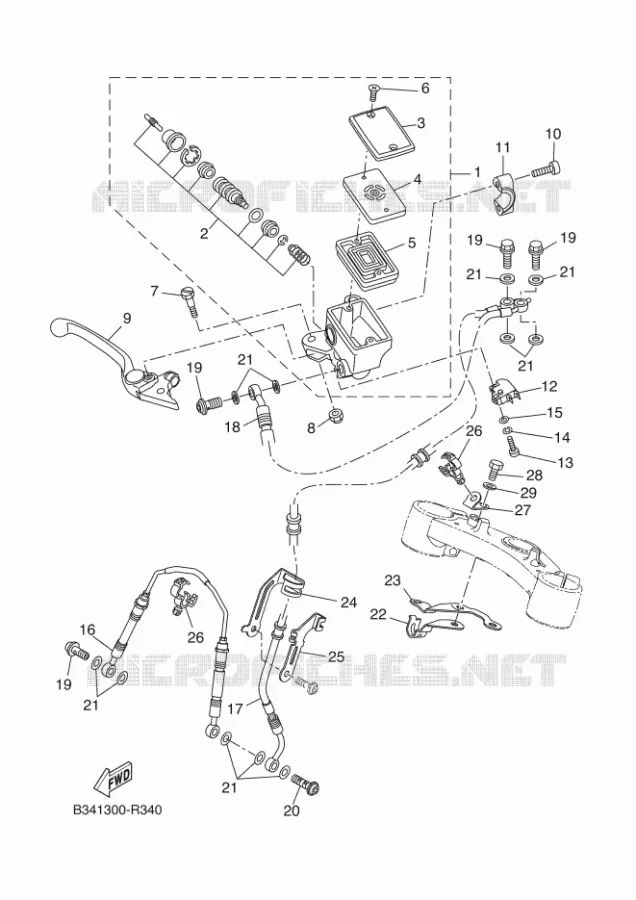 MAITRE CYLINDRE DE FREIN AVANT Yamaha MOTO 700 2021 XSR  MTM690D