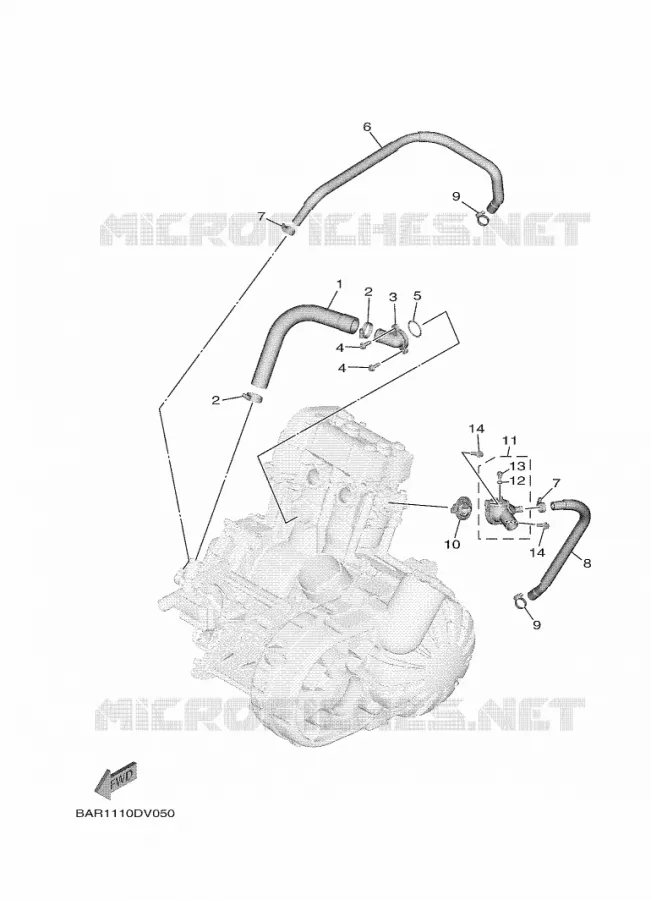 POMPE A EAU Yamaha SIDE BY SIDE 850 2021 WOLVERINE  YXF850E/YXF85WPAM
