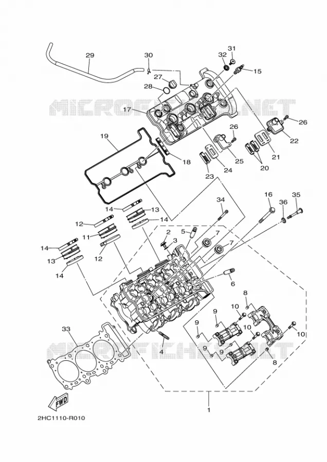 CYLINDRE Yamaha SIDE BY SIDE 1000 2021 YXZ  YXZ1000ETS/YXZ1000ET