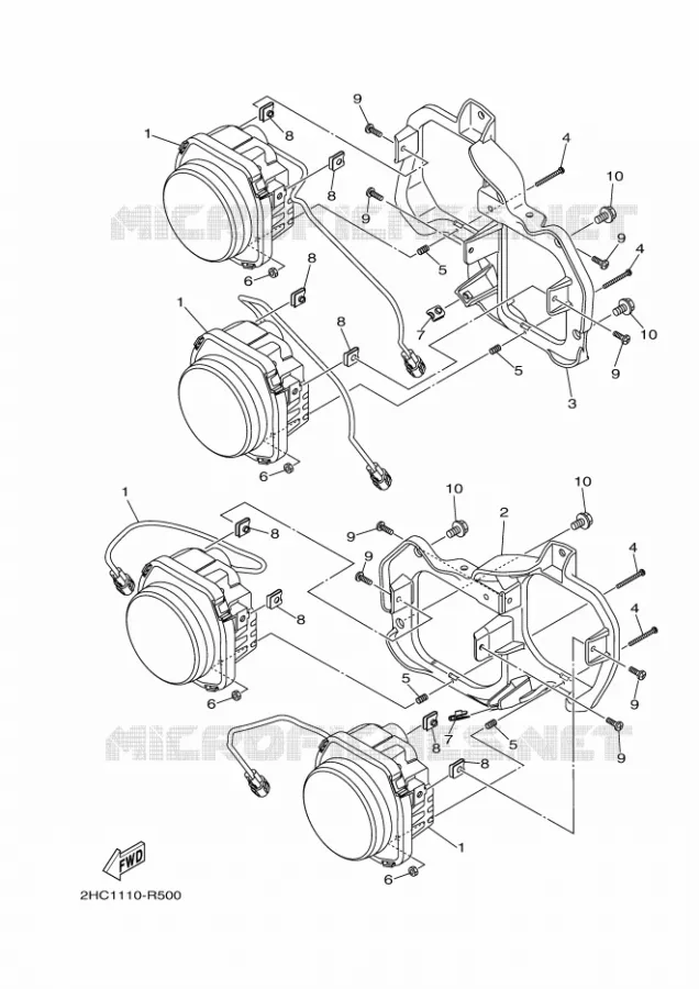PHARE Yamaha SIDE BY SIDE 1000 2021 YXZ  YXZ1000ETS/YXZ1000ET