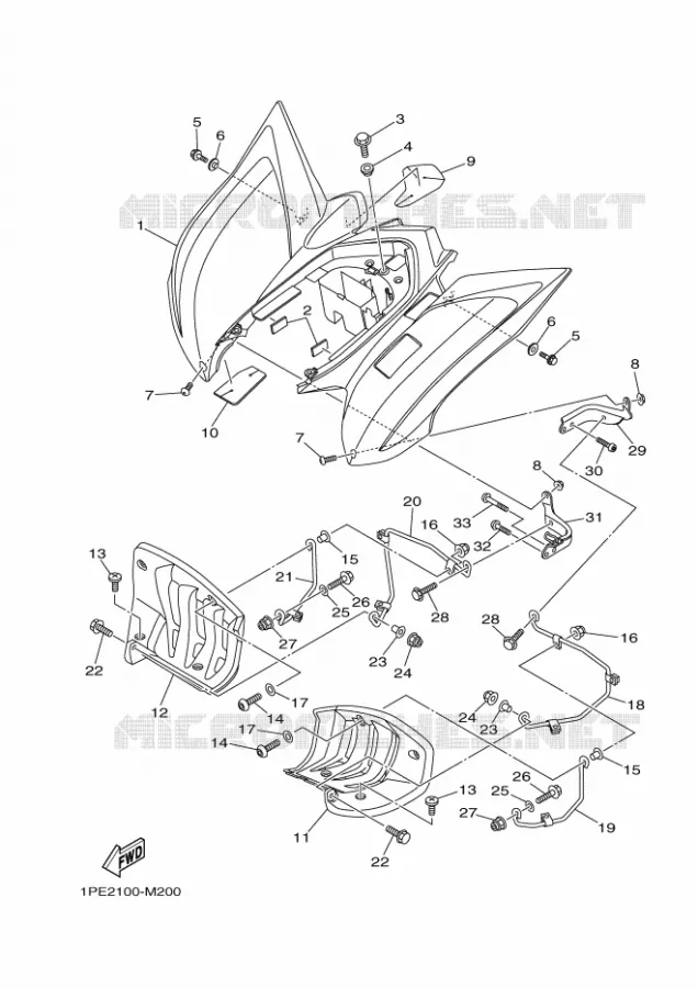GARDE BOUE ARRIERE Yamaha QUAD 700 2021 RAPTOR  YFM700R