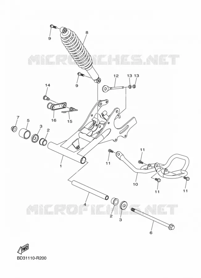 BRAS OSCILLANT  Yamaha QUAD 90 2021 RAPTOR  YFM90R