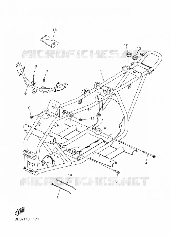 CADRE Yamaha QUAD 90 2021 RAPTOR  YFM90R