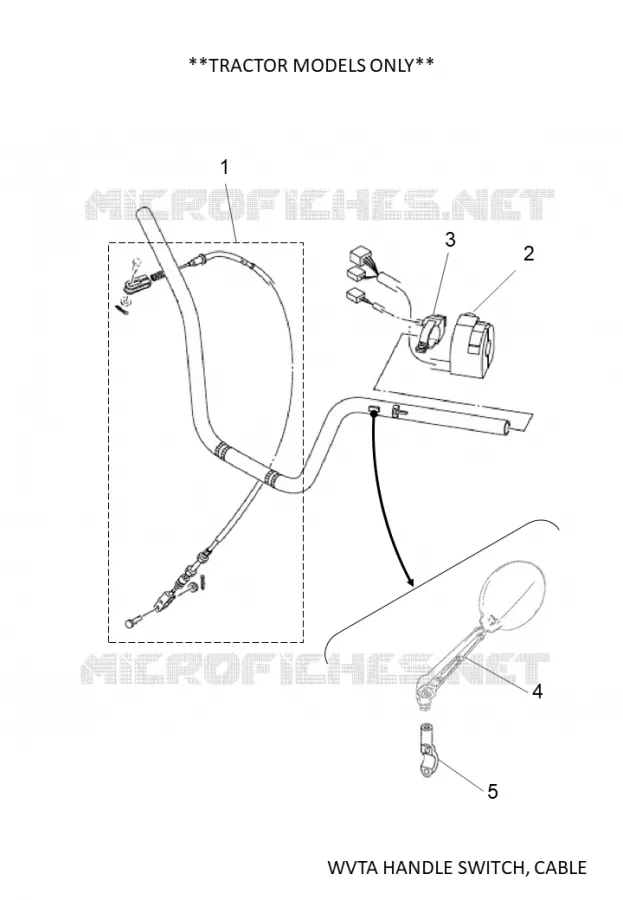 WVTA COMMODO / CABLE Yamaha QUAD 700 2021 GRIZZLY  YFM700FWAD
