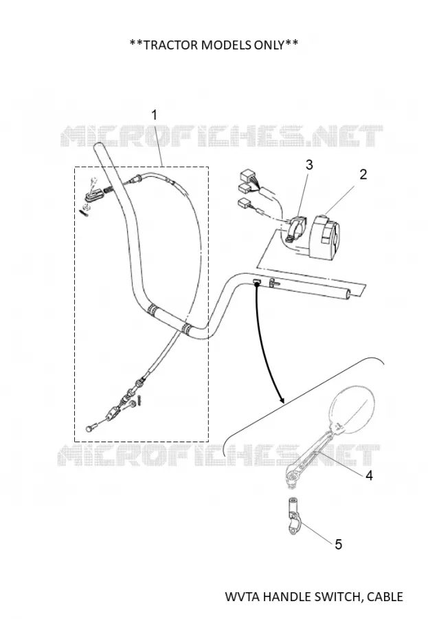 WVTA COMMODO / CABLE Yamaha QUAD 700 2021 KODIAK  YFM700FWBD