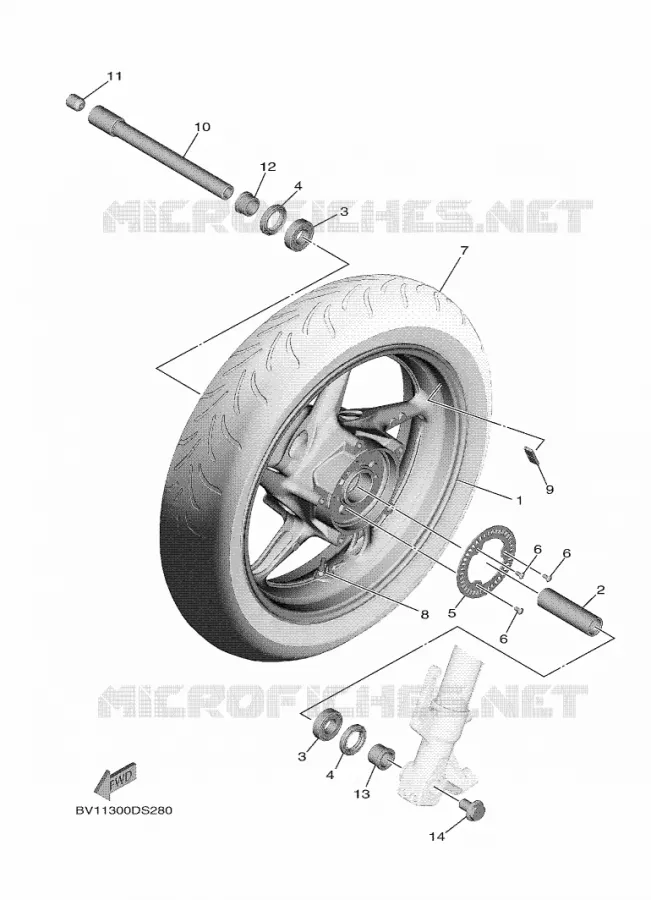 ROUE AVANT Yamaha SCOOTER 560 2021 TMAX  XP560D