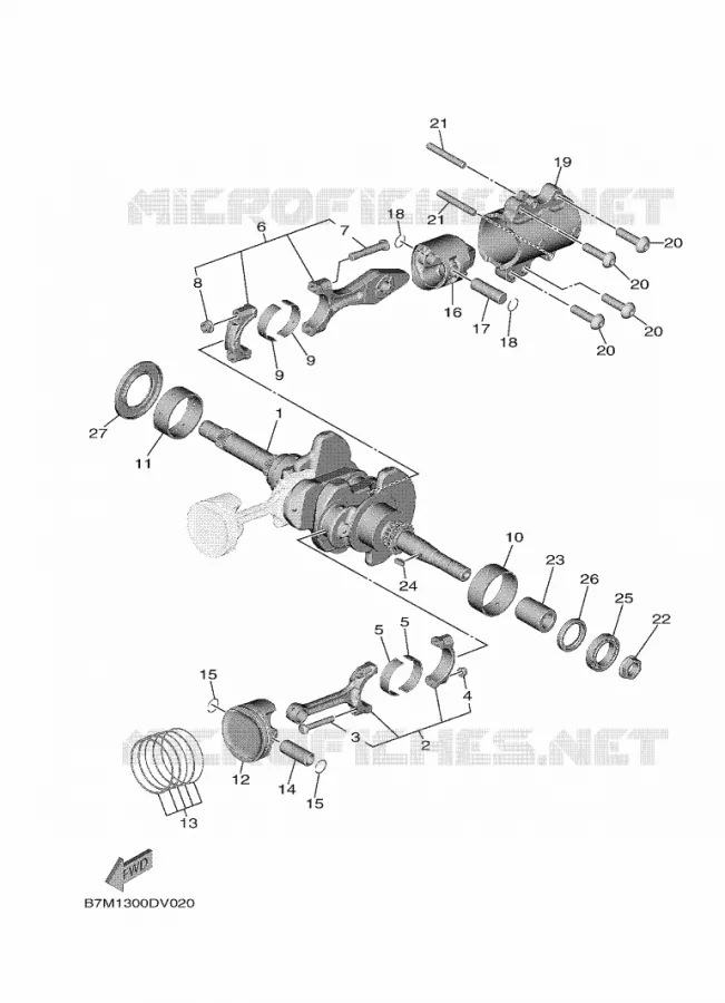VILEBREQUIN / PISTON Yamaha SCOOTER 560 2021 TMAX  XP560D