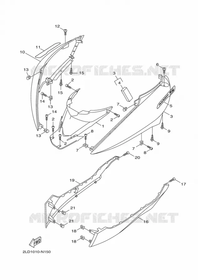 COUVERCLE LATERAL Yamaha SCOOTER 125 2014 MAJESTY S  XC125R