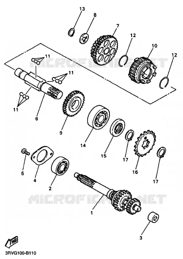 TRANSMISSION Yamaha MOTO 80 2009 PW  PW80