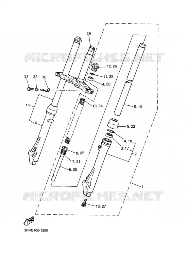 FOURCHE Yamaha MOTO 80 2010 PW  PW80