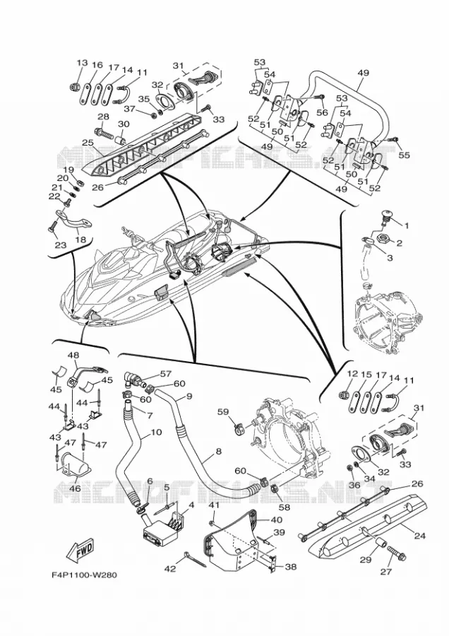 HULL & DECK Yamaha Waverunner 1800 2021 GP  GP1800A-W