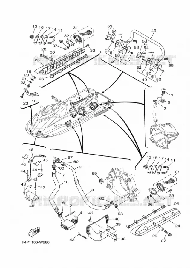 HULL & DECK Yamaha Waverunner 1800 2021 GP  GP1800A-W