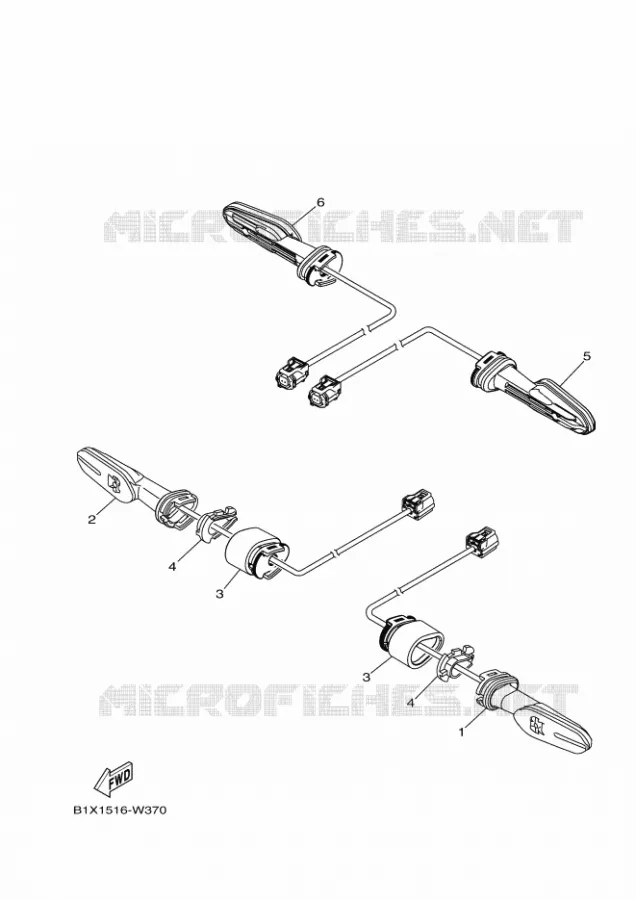 CLIGNOTANT Yamaha MOTO 300 2022 R3  YZF320-A
