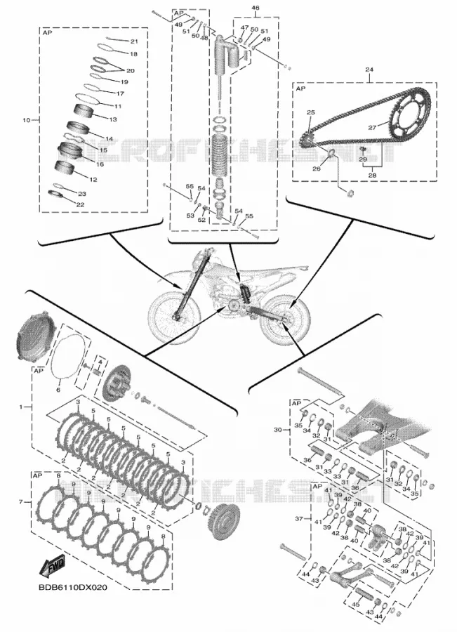KIT PIECES D'ENTRETIEN Yamaha MOTO 450 2022 WRF  WR450F