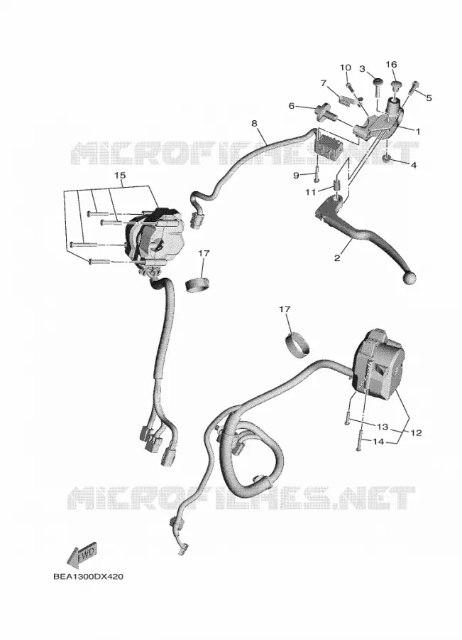 COMMODO / LEVIER Yamaha MOTO 900 2022 XSR  MTM890