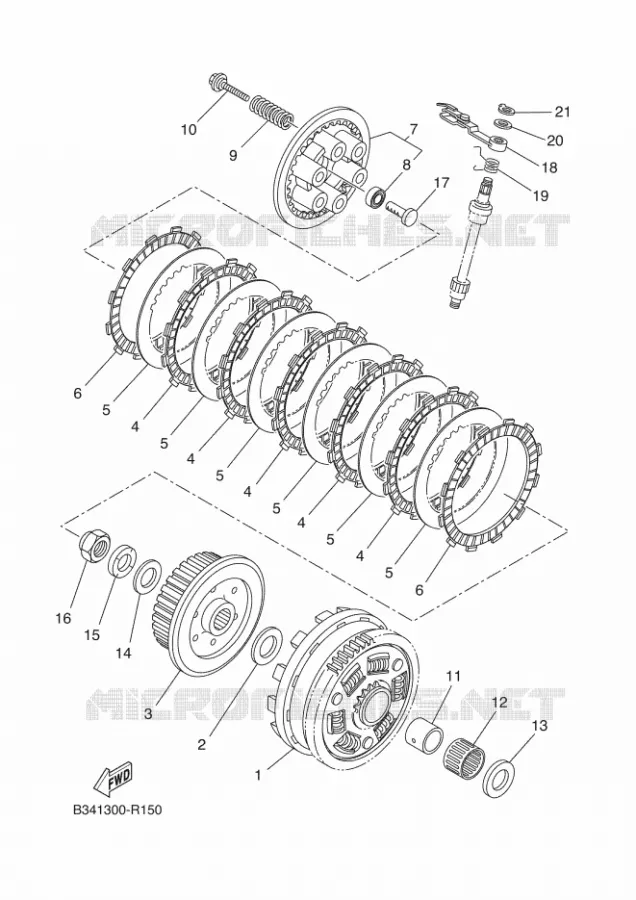 EMBRAYAGE DE DEMARREUR Yamaha MOTO 700 2022 TENERE  XTZ690D-B