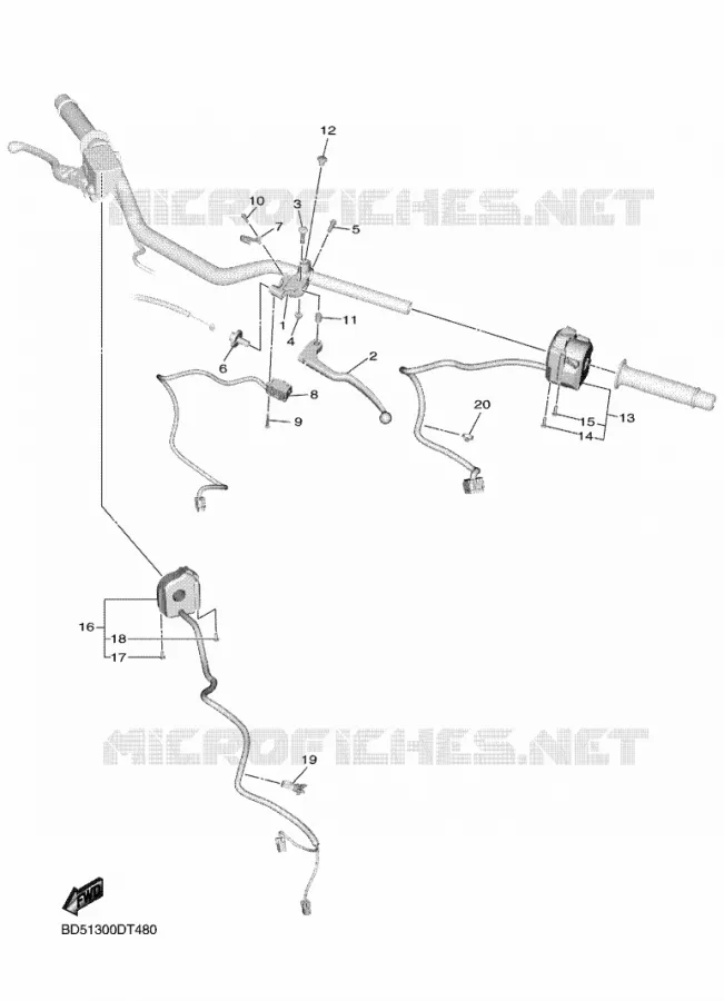 COMMODO / LEVIER Yamaha MOTO 900 2018 NIKEN  MXT850