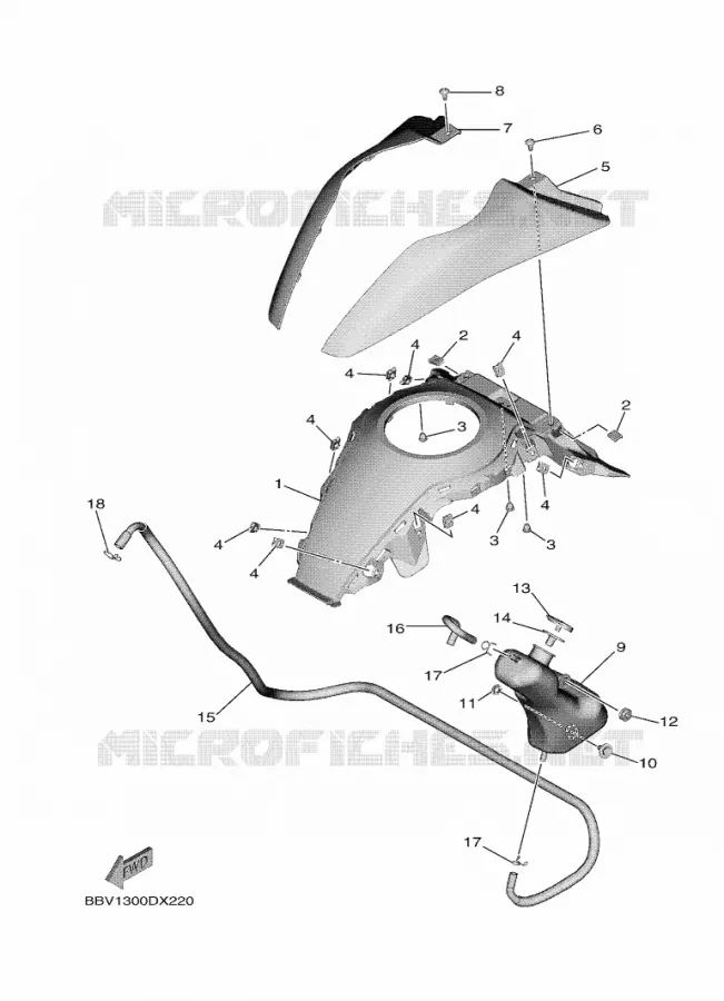 COUVERCLE LATERAL 2 Yamaha SCOOTER 560 2022 TMAX  XP560D