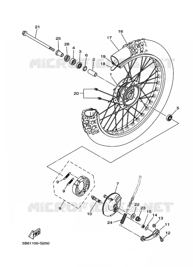 ROUE AVANT Yamaha MOTO 110 2022 TTR  TT-R110E