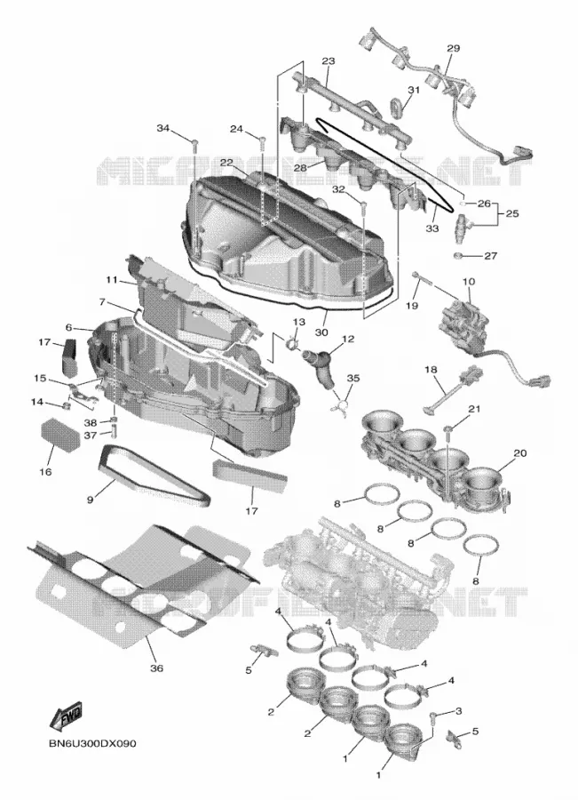 ADMISSION Yamaha MOTO 600 2022 R6  YZF600W