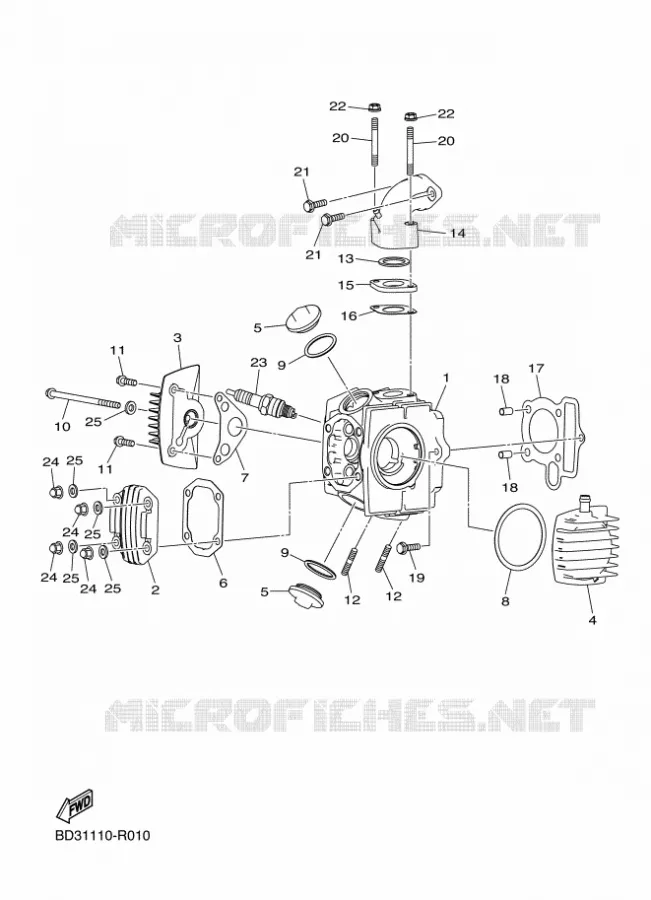 CULASSE Yamaha QUAD 90 2022 RAPTOR  YFM90R