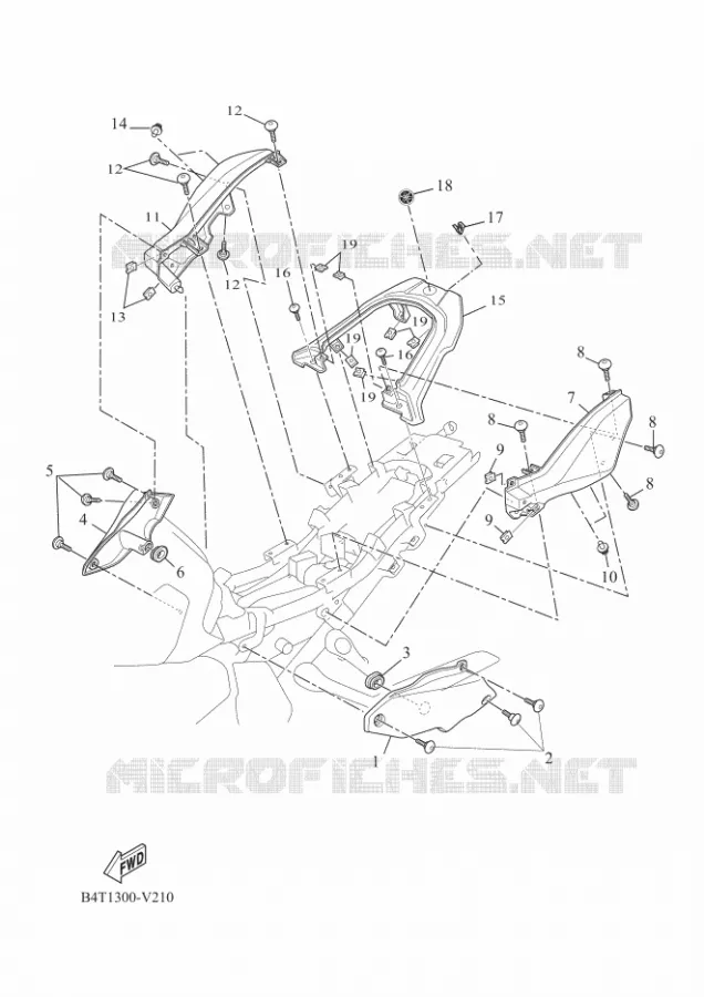 COUVERCLE LATERAL Yamaha MOTO 700 2023 TRACER  MTT690-U