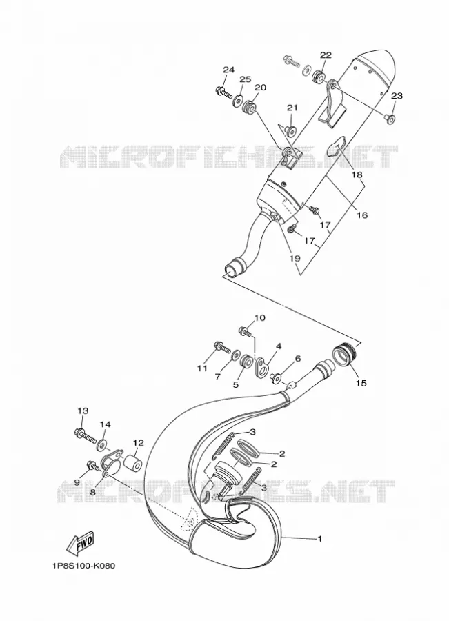 ECHAPPEMENT Yamaha MOTO 250 2023 YZ  YZ250