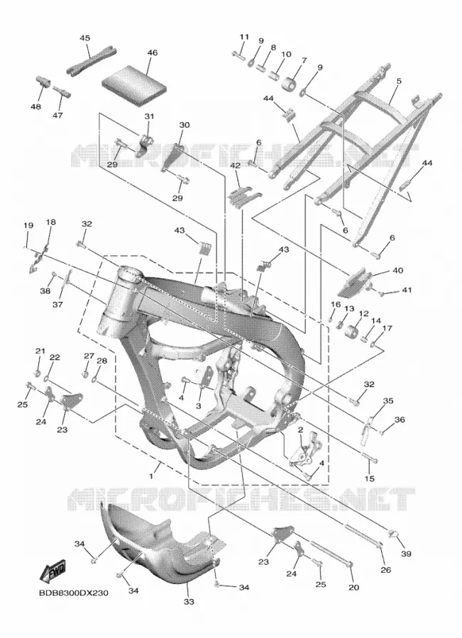 CADRE Yamaha MOTO 450 2023 WRF  WR450F