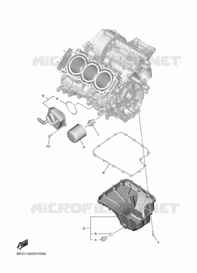 FILTRE A HUILE Yamaha MOTO 900 2023 NIKEN  MXT890D