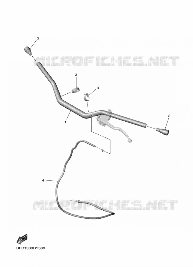 GUIDON ET CABLES Yamaha MOTO 900 2023 NIKEN  MXT890D