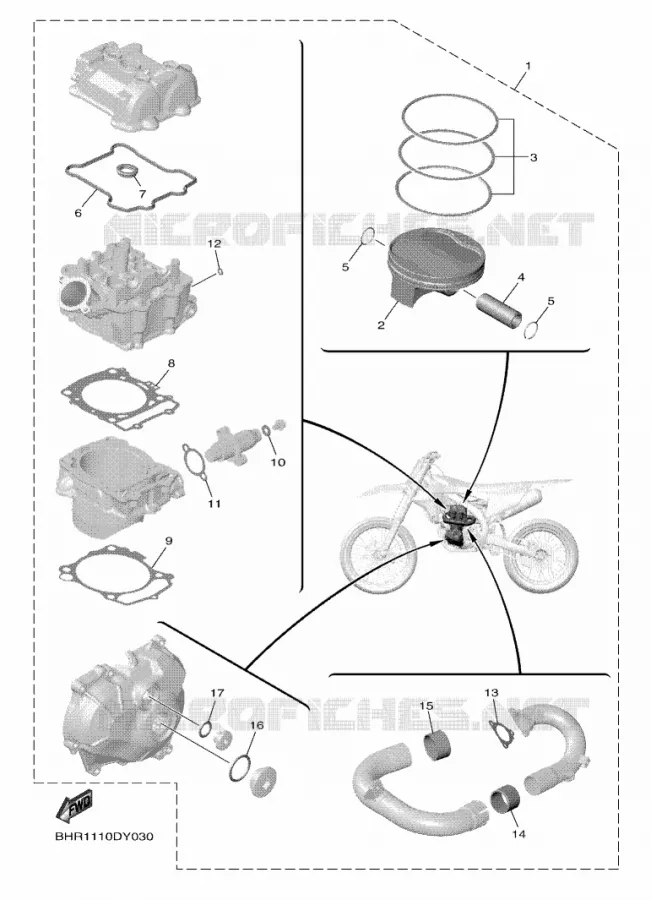 KIT PISTON Yamaha MOTO 450 2023 YZF  YZ450F