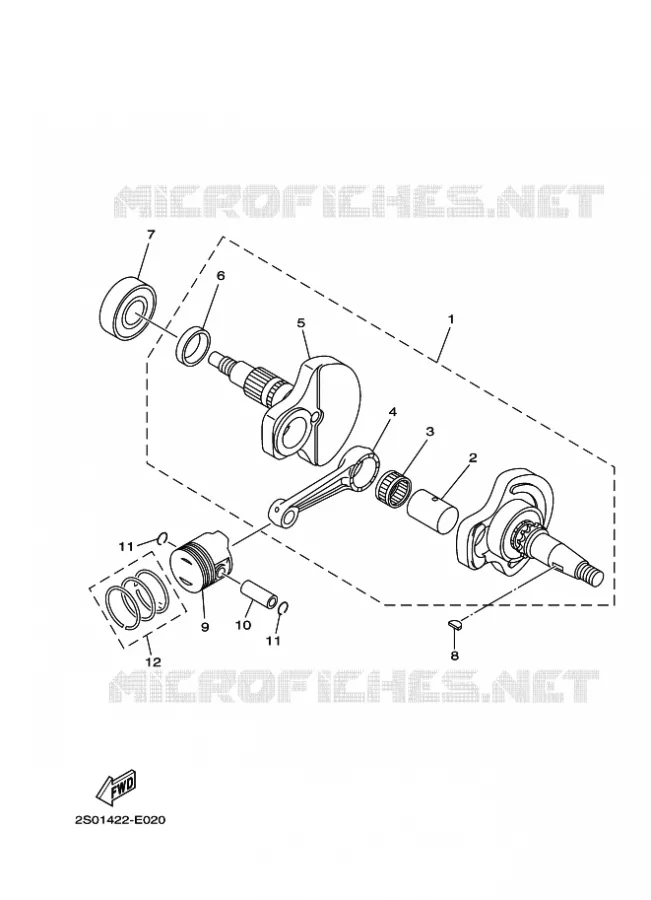 VILEBREQUIN / PISTON Yamaha MOTO 110 2023 TTR  TT-R110E