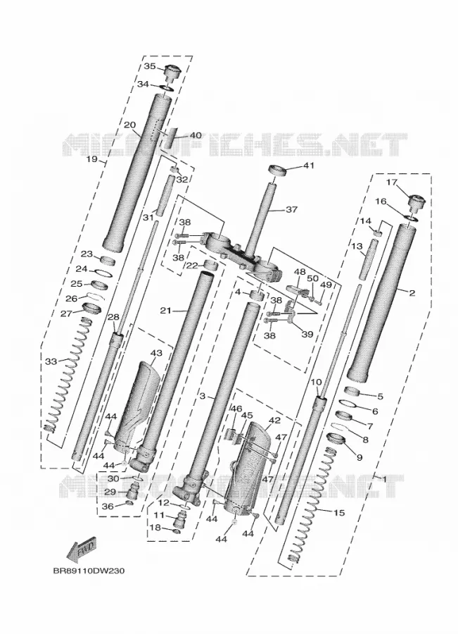 FOURCHE Yamaha MOTO 65 2023 YZ  YZ65