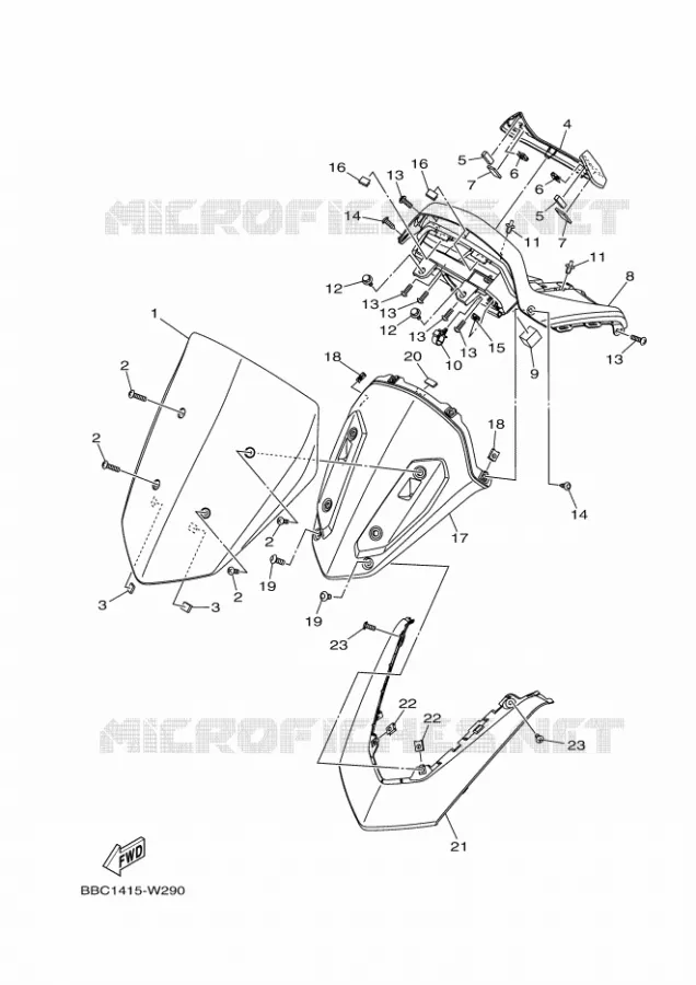 PARE BRISE Yamaha SCOOTER 150 2023 NMAX  GPD155-A