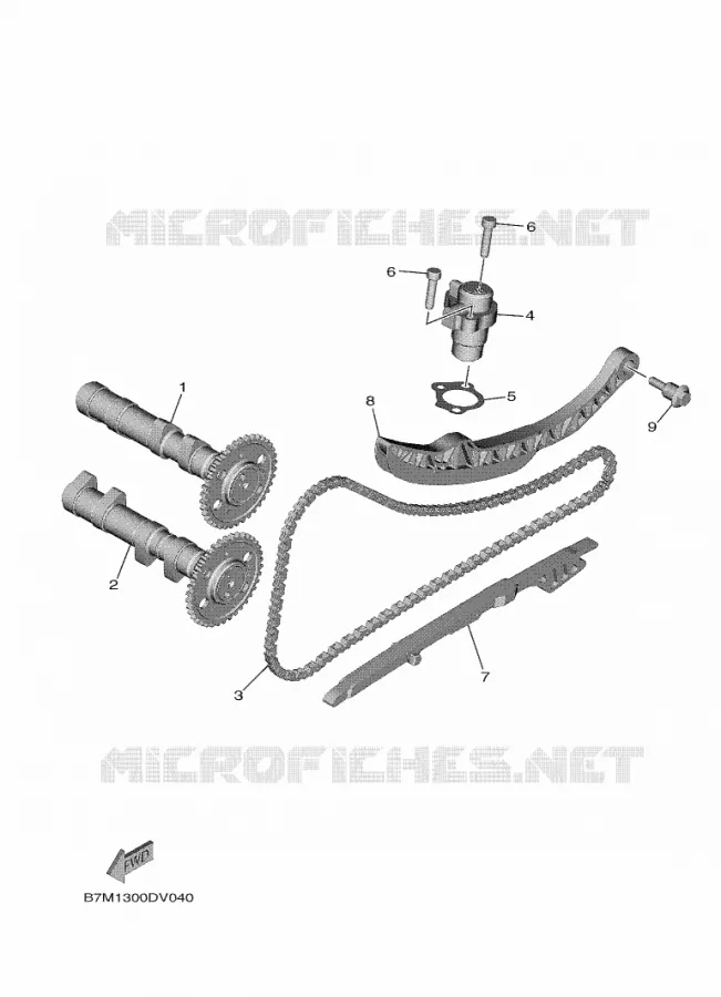 ARBRE A CAMES / CHAINE DE DISTRIBUTION Yamaha SCOOTER 560 2023 TMAX  XP560D