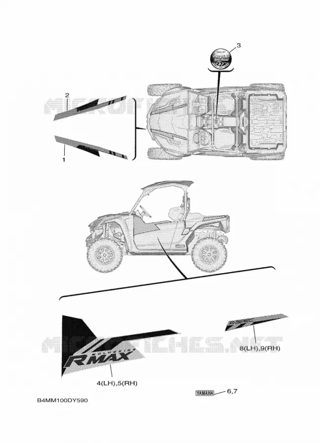 EMBLEME Yamaha SIDE BY SIDE 1000 2023 WOLVERINE  YXE1000EW / YX10ERPAP