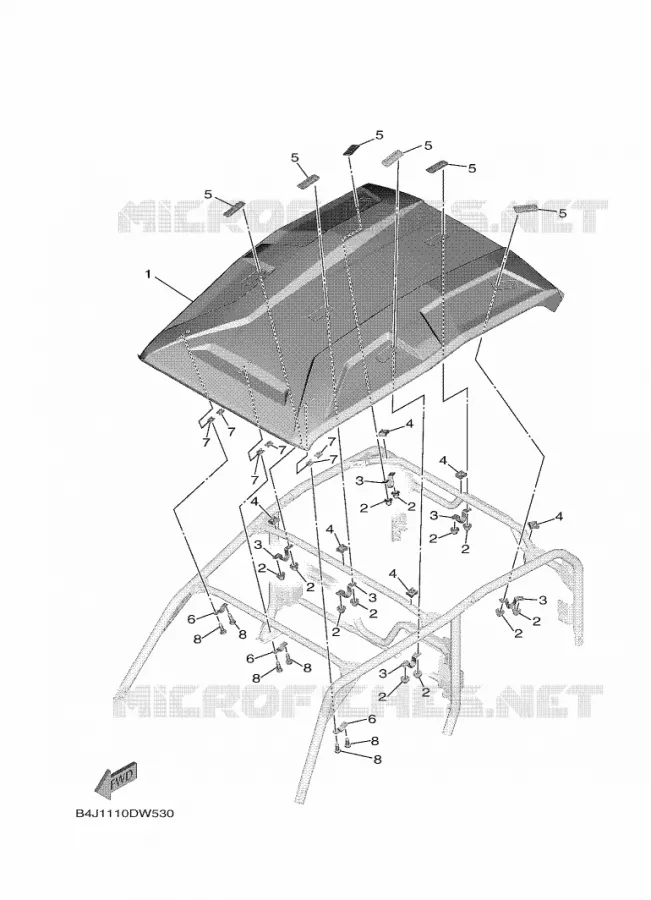 TOIT OUVRANT Yamaha SIDE BY SIDE 850 2023 WOLVERINE  YXF850E / YX85FPAP