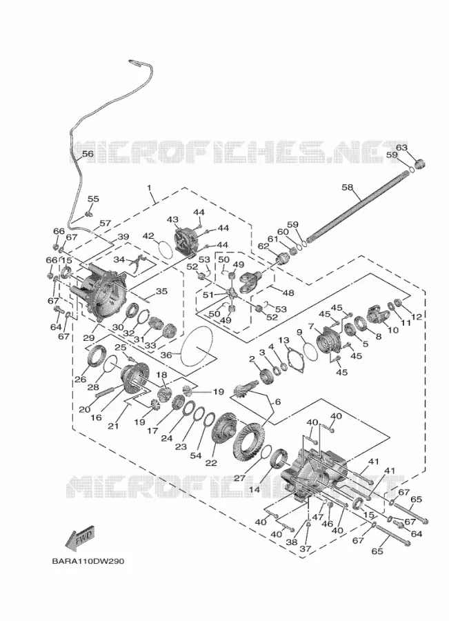 DIFFERENTIEL AVANT Yamaha SIDE BY SIDE 850 2023 WOLVERINE  YXF850E / YX85FPAP