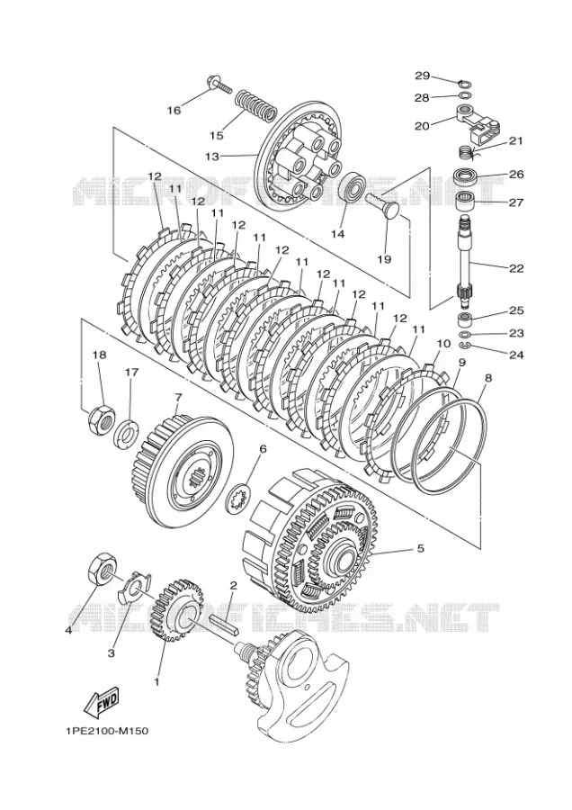 EMBRAYAGE Yamaha QUAD 700 2023 RAPTOR  YFM700R