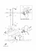 BOITIER D'HELICE ET TRANSMISSION 2 pour Yamaha 9.9F 2020