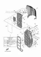 CYLINDRE / CARTER MOTEUR 2 pour Yamaha F100 2020