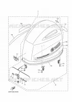 CARENAGE SUPERIEUR pour Yamaha F150 2021