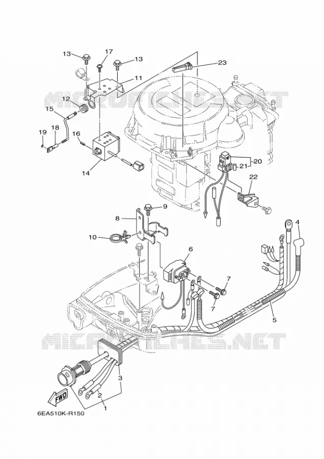 PARTIE ELECTRIQUE 2 Yamaha OUTBOARD ENGINES 9.9hp (7.3kW) 2021 FT9.9  FT9.9LE