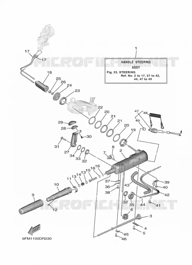 DIRECTION Yamaha OUTBOARD ENGINES 25hp (18.4kW) 2021 F25  F25GWH