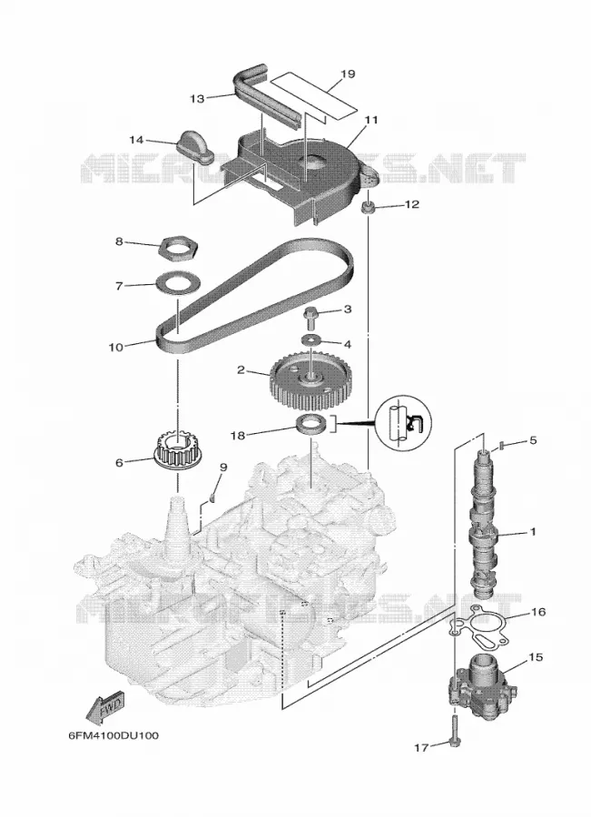 POMPE A HUILE Yamaha OUTBOARD ENGINES 25hp (18.4kW) 2021 F25  F25GE