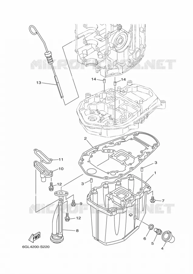 VENTILATEUR D'HUILE Yamaha OUTBOARD ENGINES 40hp (29.4kW) 2021 F40  F40JMHD